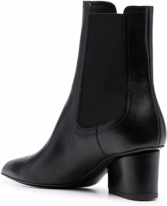 Ferragamo logo-embossed heel Chelsea boots Black