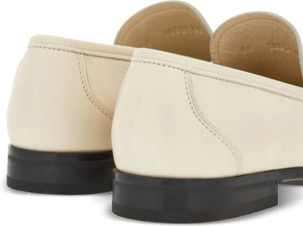 Ferragamo logo-embossed leather loafers White