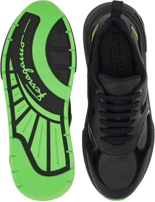 Ferragamo logo-embossed leather sneakers Black