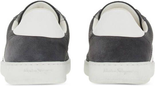 Ferragamo logo-embossed leather sneakers Grey