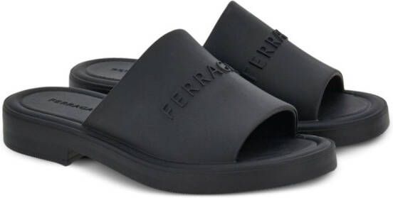 Ferragamo logo-embossed sandals Black