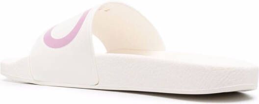 Ferragamo logo embossed slides White