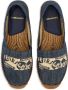 Ferragamo logo-embroidered denim espadrilles Blue - Thumbnail 4