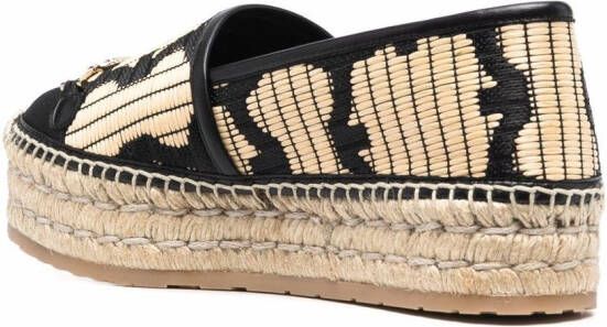 Ferragamo logo embroidered espadrilles Black
