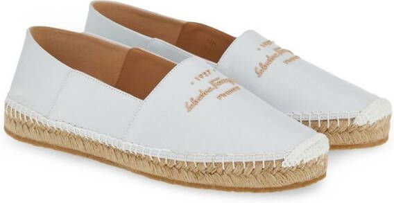 Ferragamo logo-embroidered espadrilles White