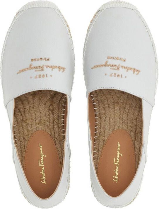 Ferragamo logo-embroidered espadrilles White