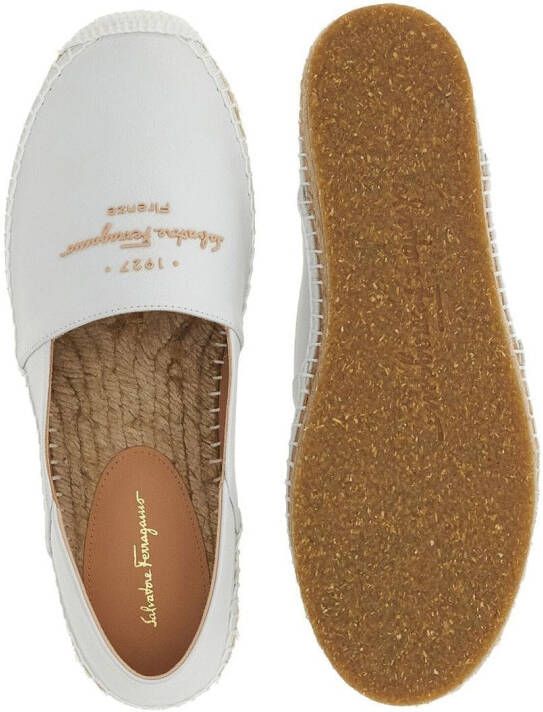 Ferragamo logo-embroidered espadrilles White