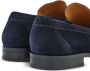 Ferragamo logo-embroidered leather loafers Blue - Thumbnail 3