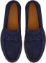 Ferragamo logo-embroidered leather loafers Blue - Thumbnail 4