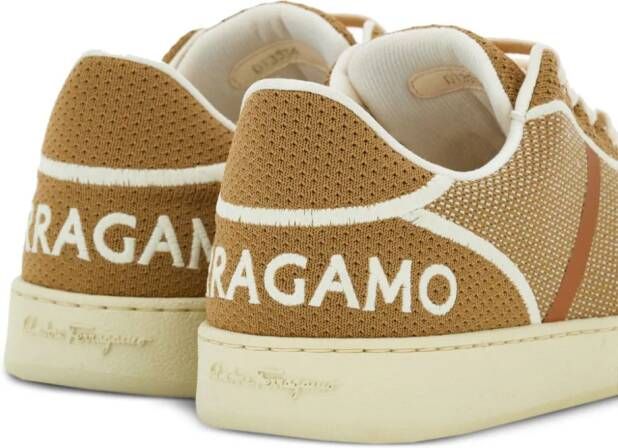 Ferragamo logo-embroidered low-top sneakers Neutrals