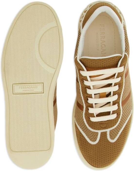 Ferragamo logo-embroidered low-top sneakers Neutrals
