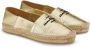 Ferragamo logo-embroidered metallic espadrilles Gold - Thumbnail 2
