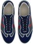 Ferragamo logo-embroidered panelled sneakers Blue - Thumbnail 4