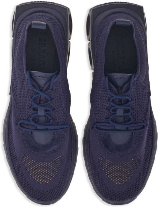 Ferragamo knitted running sneakers Blue