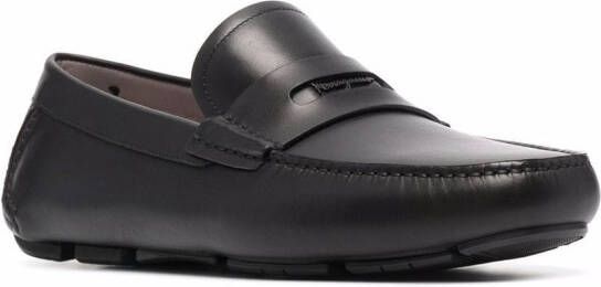 Ferragamo logo plaque driver shoes Black