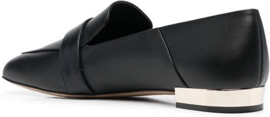 Ferragamo logo-plaque leather loafers Black