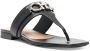 Ferragamo logo-plaque leather sandals Black - Thumbnail 2