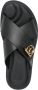 Ferragamo logo-plaque leather sandals Black - Thumbnail 4