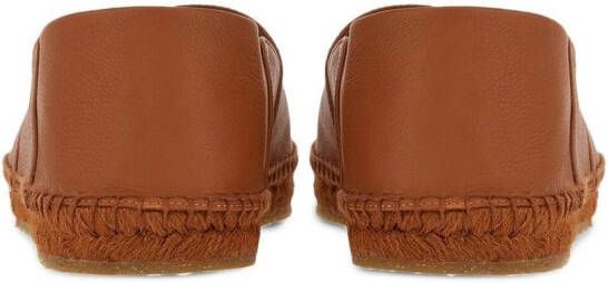 Ferragamo logo-print espadrilles Brown
