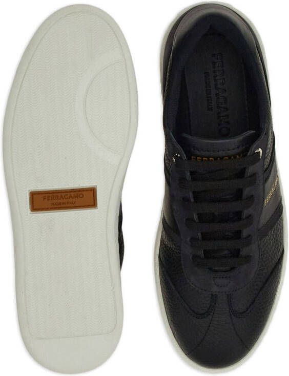 Ferragamo logo-print leather sneakers Black