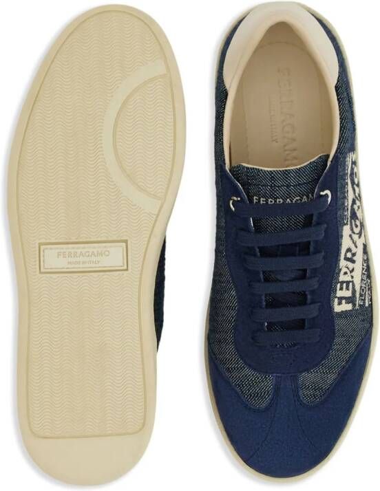 Ferragamo logo-print low-top sneakers Blue