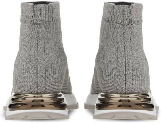Ferragamo logo-print sock sneakers Grey