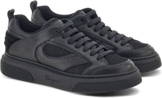 Ferragamo low-top lace-up sneakers Black