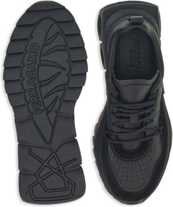 Ferragamo low-top leather sneakers Black