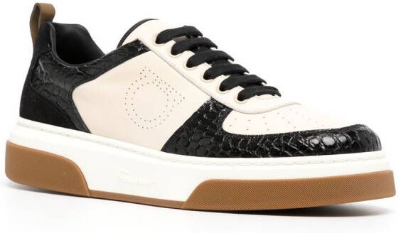 Ferragamo low-top panelled sneakers Black
