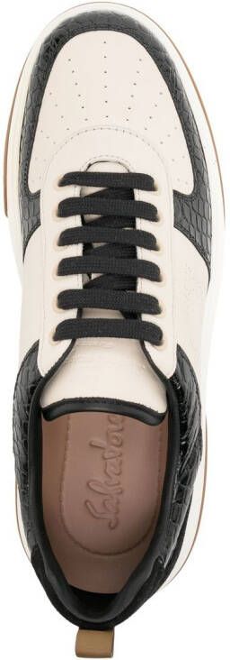 Ferragamo low-top panelled sneakers Black