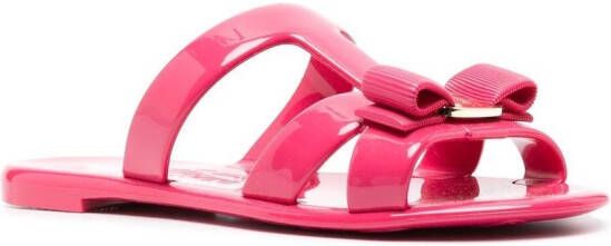 Ferragamo Lylia bow-embellished flat sandals Pink