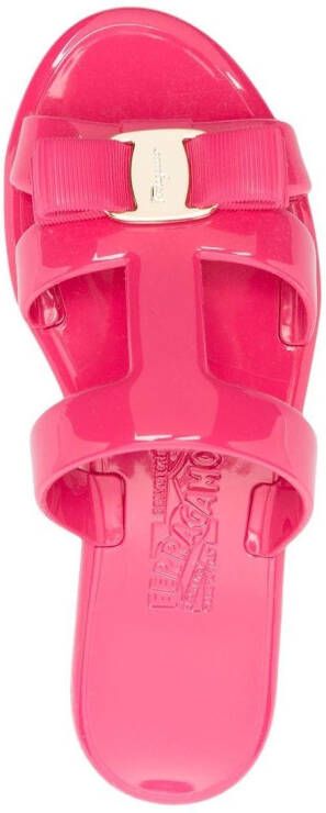 Ferragamo Lylia bow-embellished flat sandals Pink