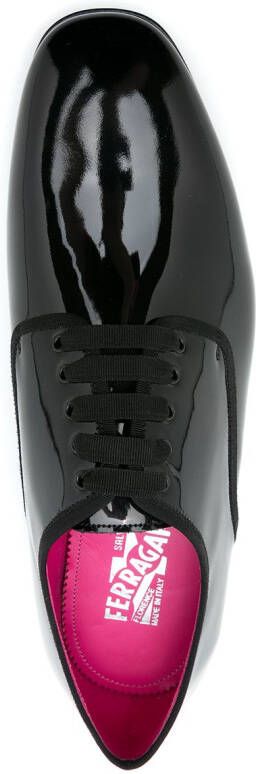 Ferragamo Magic patent leather Derby shoes Black