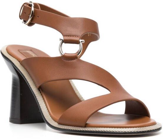 Ferragamo Mapi 85mm leather sandals Brown