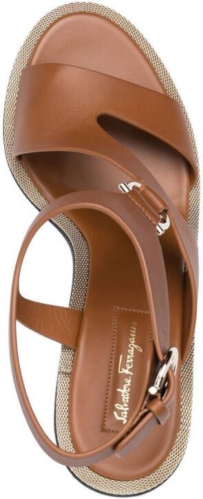 Ferragamo Mapi 85mm leather sandals Brown