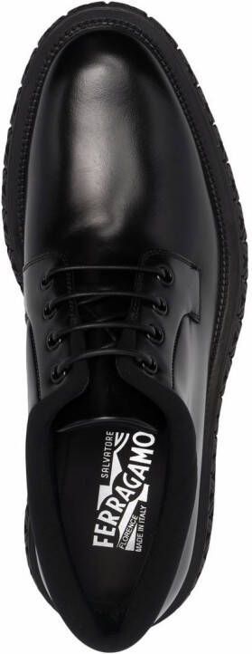 Ferragamo Mark leather Derby shoes Black