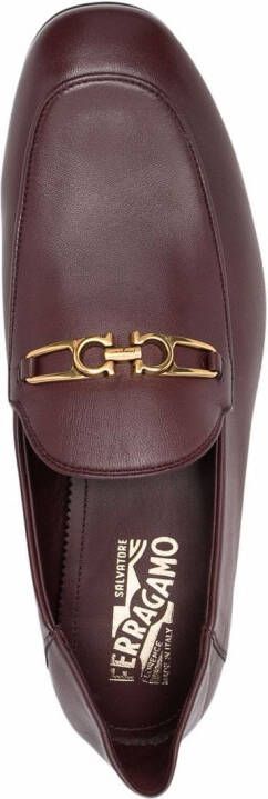 Ferragamo Melbourne Gancini-buckle loafers Red