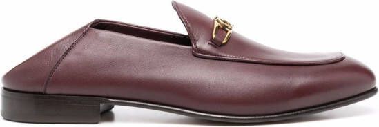 Ferragamo Melbourne Gancini-buckle loafers Red