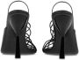 Ferragamo 105mm ultra-fine straps sandals Black - Thumbnail 3