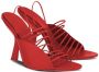 Ferragamo ALTAIRE 105 HIGH HEEL SANDAL LACE DETAIL LEATHER Red - Thumbnail 2
