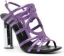 Ferragamo mirrored-heel 105mm sandals Purple - Thumbnail 2