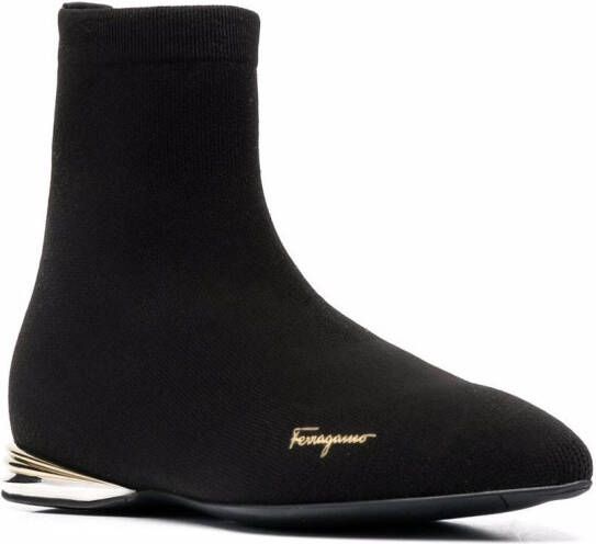 Ferragamo Missy logo boots Black