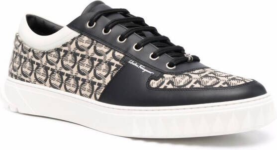 Ferragamo monogram low-top sneakers Black