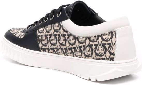 Ferragamo monogram low-top sneakers Black