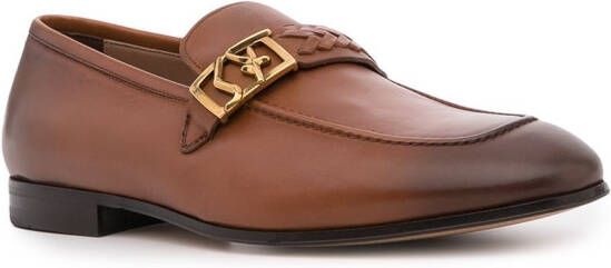 Ferragamo Nairobi logo plaque loafers Brown