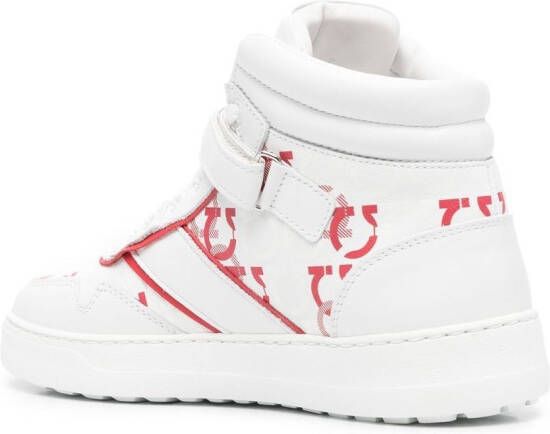 Ferragamo Noè high-top leather sneakers White