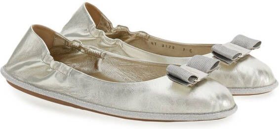 Ferragamo Nomadic Stories ballet flats Silver