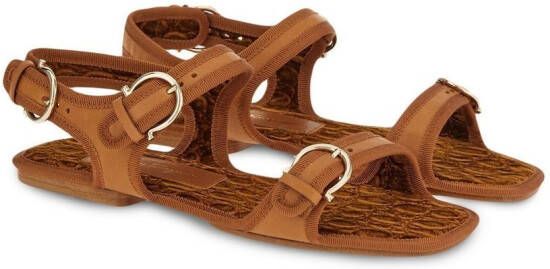 Ferragamo Nomadic Stories leather sandals Brown