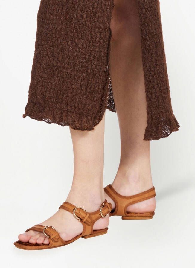 Ferragamo Nomadic Stories leather sandals Brown