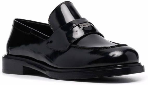 Ferragamo Nyx 30 patent leather loafers Black